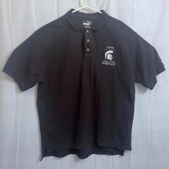 Vintage PUMA Michigan State Spartans 2000 National Champions Polo Shirt Men's XL - Picture 1 of 4